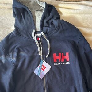 Helly Hansen Dark Blue Jacket with Red Accents